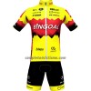 Completo Maglia + Pantaloncino con bretelle 2023 Bingoal WB Manica Corta Giallo Rosso